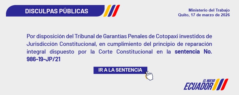 Disculpas Públicas Sentencia Nro. 05241-2020-00009  Yolanda del Rocío Cando Salme