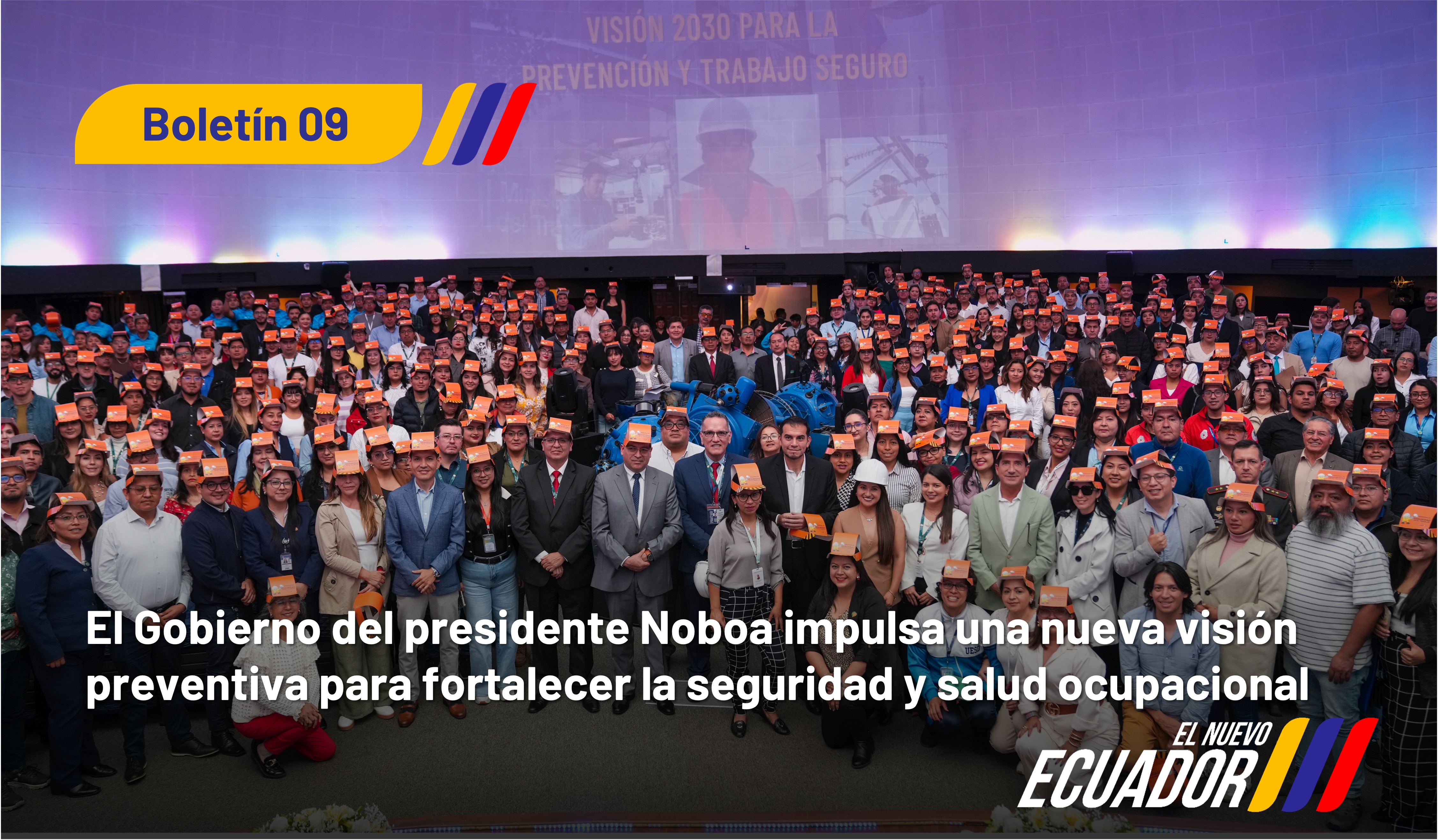 El Gobierno del presidente Noboa impulsa una nueva visión preventiva para fortalecer la seguridad y salud ocupacional