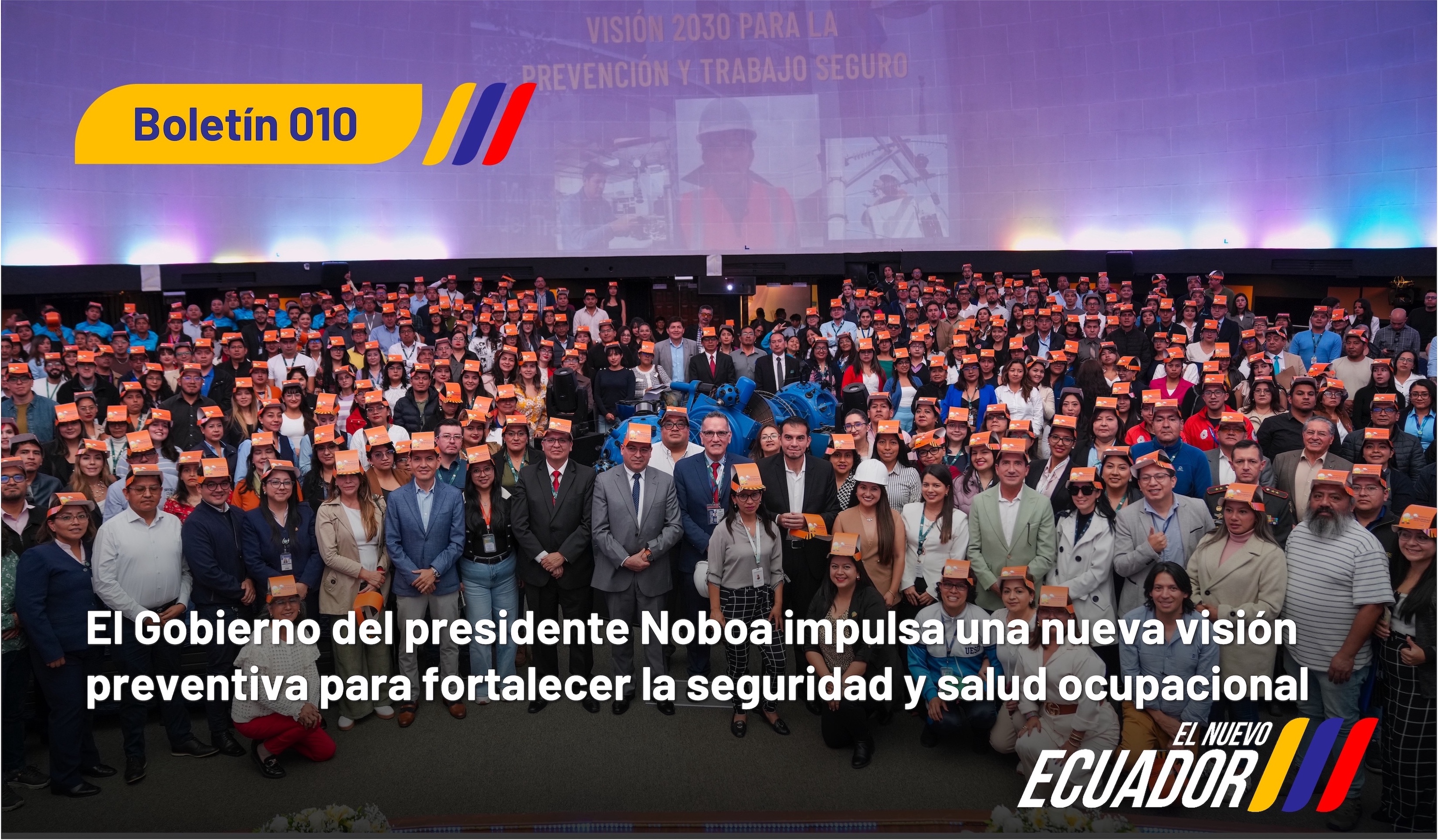 El Gobierno del presidente Noboa impulsa una nueva visión preventiva para fortalecer la seguridad y salud ocupacional