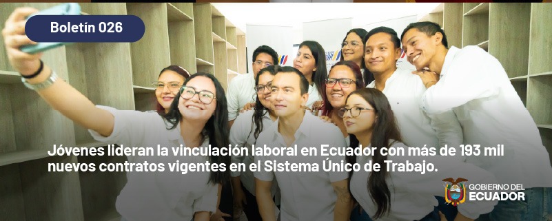 Jóvenes lideran la vinculación laboral en Ecuador