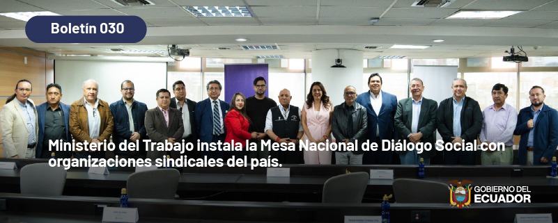 Ministerio del Trabajo instala la Mesa Nacional de Diálogo Social 